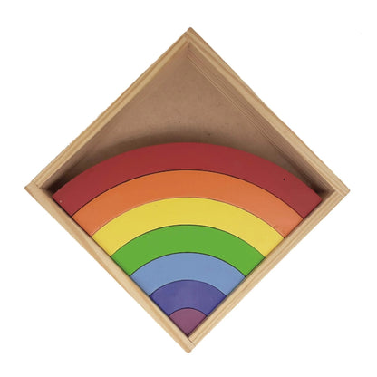 MDF Rainbow Stacking Puzzle - 7 Layer Nesting Arches
