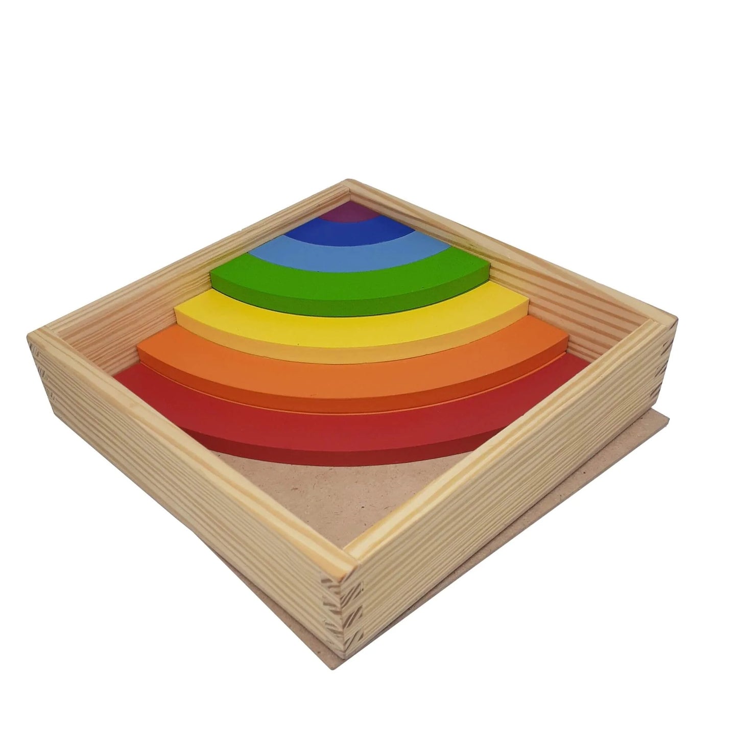 MDF Rainbow Stacking Puzzle - 7 Layer Nesting Arches