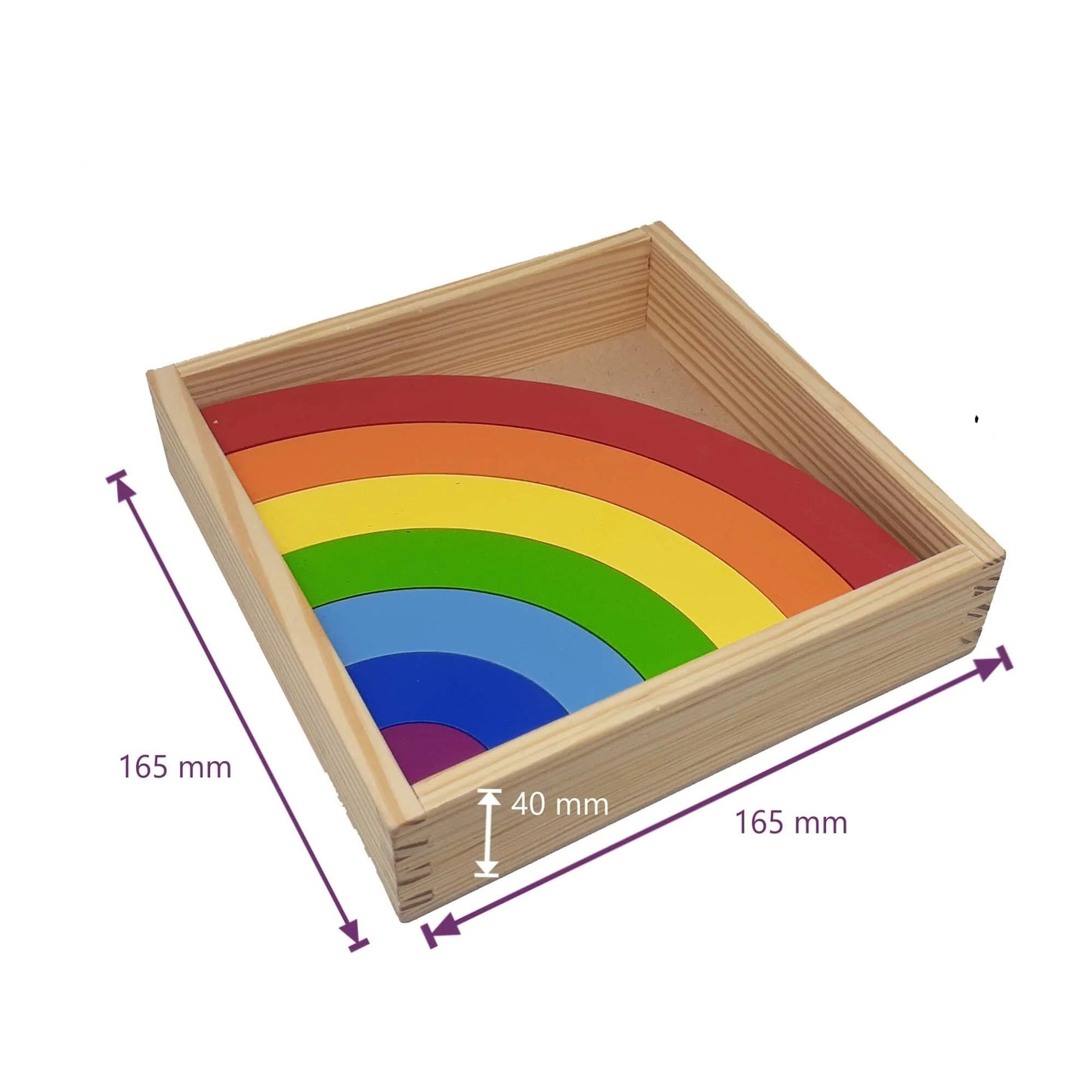 MDF Rainbow Stacking Puzzle - 7 Layer Nesting Arches
