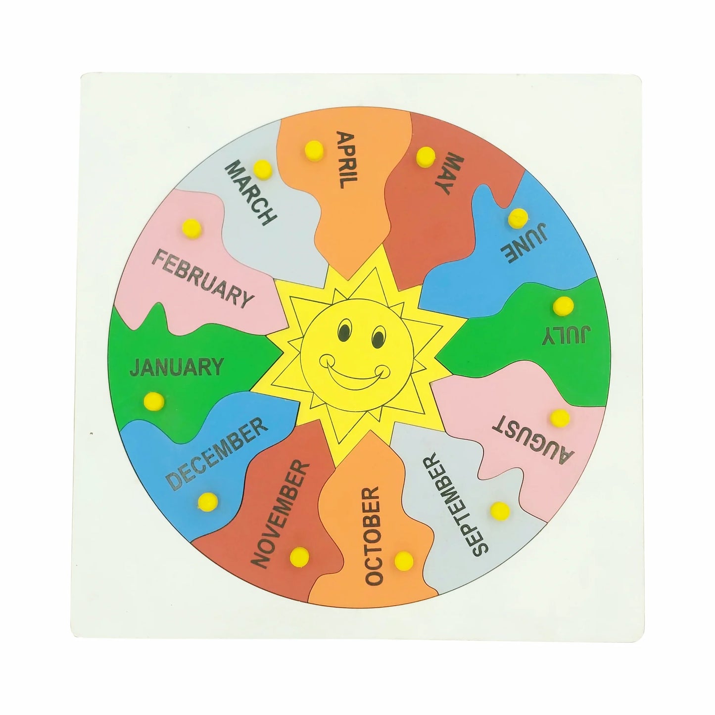 Wooden Months Puzzle - Learn Calendar & Seasons Educational Toy