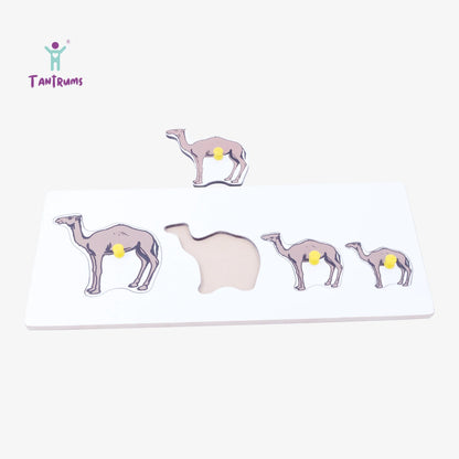 Wooden Camel Seriation Puzzle - Size Sequencing Toy