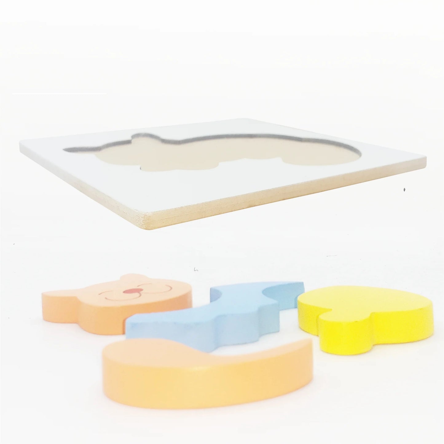 Wooden Cat Raised Puzzle - Mini 4-Piece Animal Puzzle