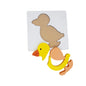 Wooden Duck Raised Puzzle - Mini 4-Piece Animal Puzzle
