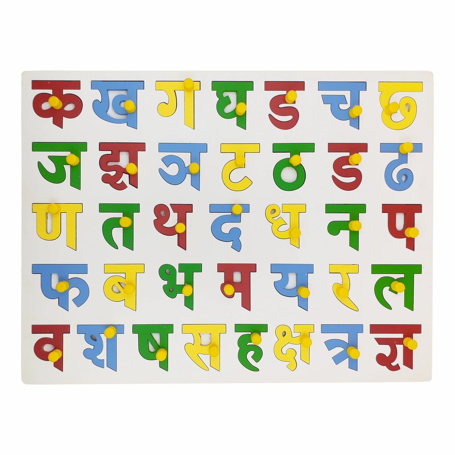 Wooden Hindi Consonants (Vyanjan) Puzzle - Complete Alphabet