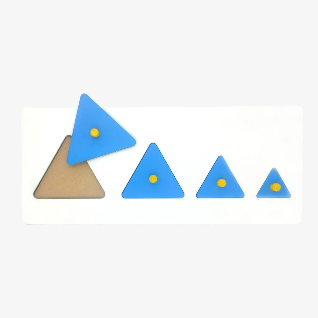 Triangle Size Sequencing Puzzle - Wooden Montessori Learning Board