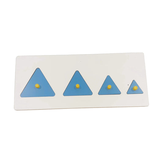 Triangle Size Sequencing Puzzle - Wooden Montessori Learning Board