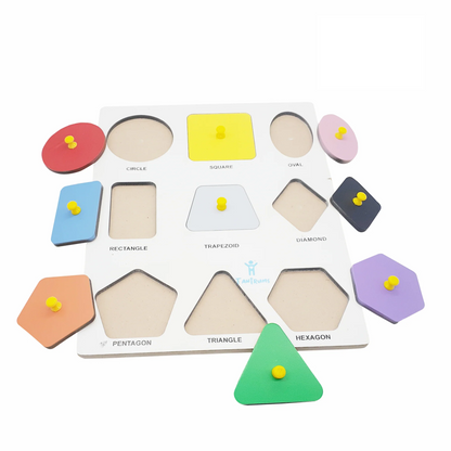 MDF Shapes Learning Puzzle - 9 Geometric Shapes