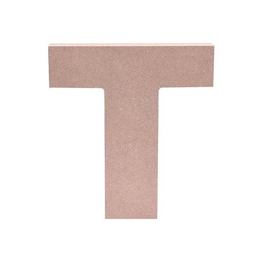 5-Inch Wooden Capital Letter T - MDF Cutout