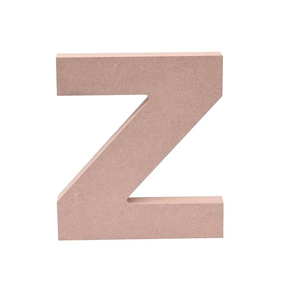 5-Inch Wooden Capital Letter Z - MDF Cutout