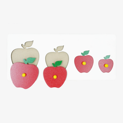Wooden Apple Seriation Puzzle - Size Sequencing Toy