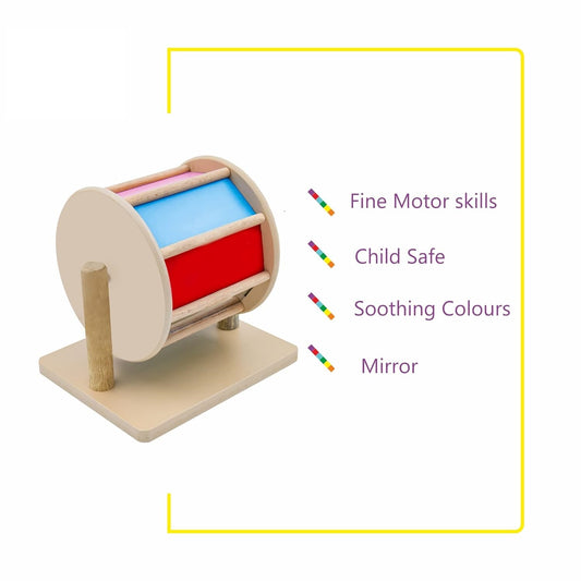 Wooden Color Wheel Roller - Montessori Sensory Toy