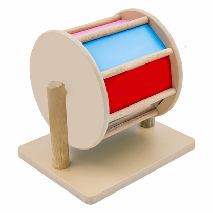 Wooden Color Wheel Roller - Montessori Sensory Toy