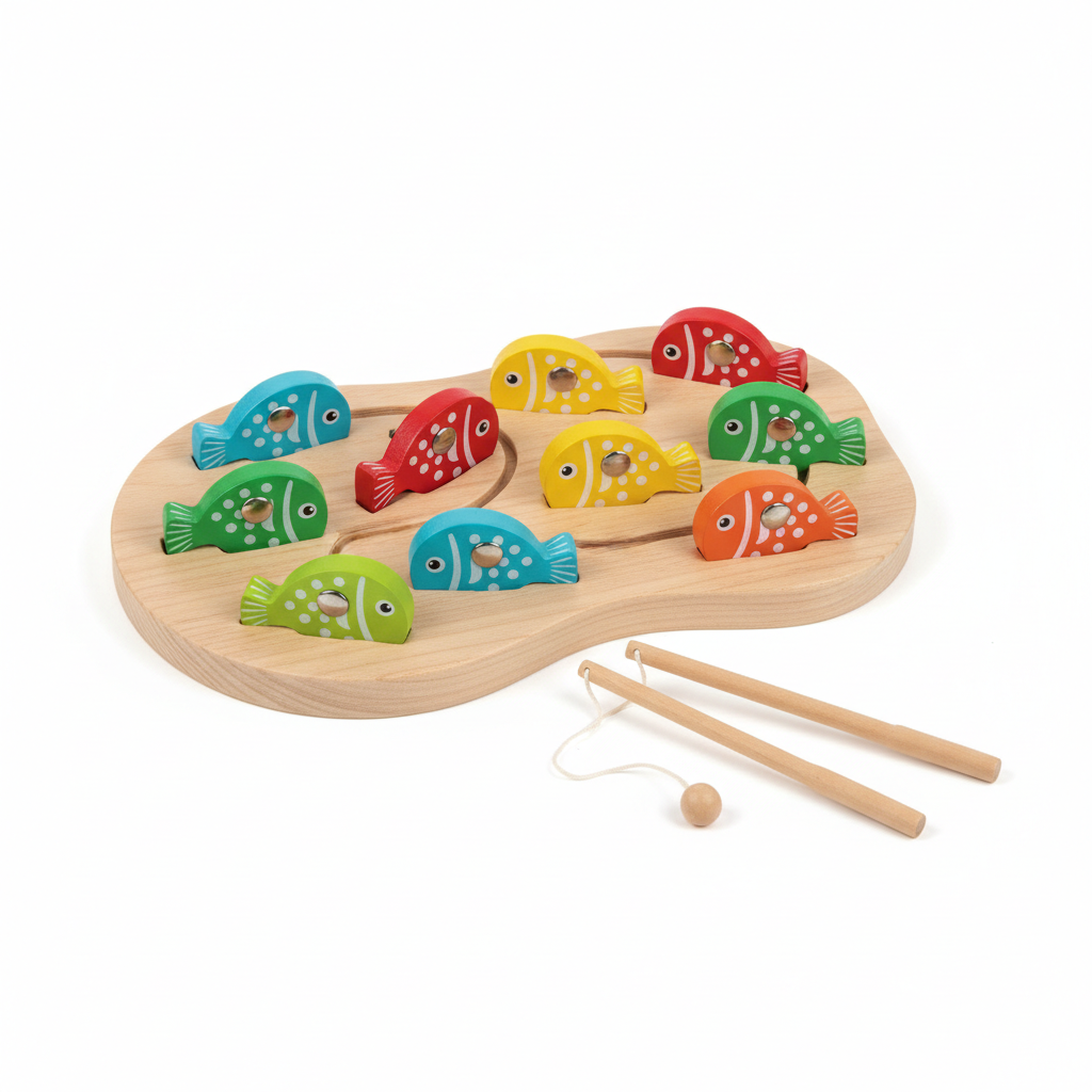 Wooden Magnetic Fishing Game