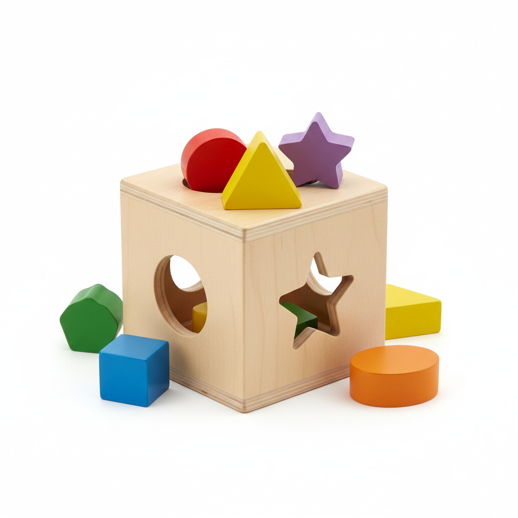Wooden Shape Sorter Box
